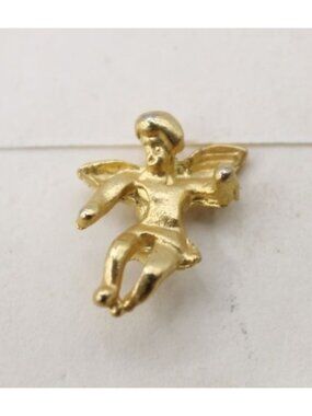 Vintage Ballou Gold Tone Angel Cherub Pin Guardian Angel Lapel Tie Tack Hat